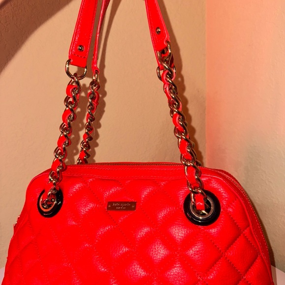 Kate Spade Red Quilted Shoulder Bag and Wallet - Picture 4 of 11